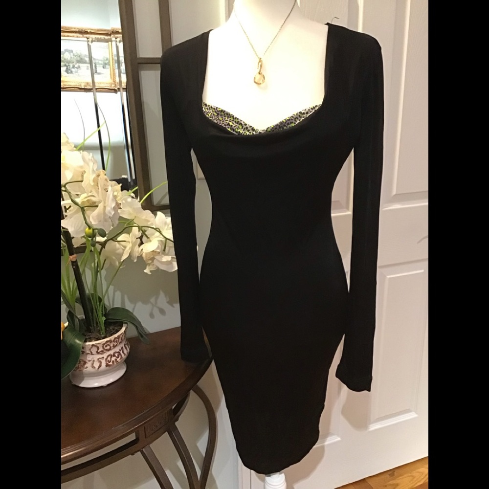 JUST CAVALLI Party/Cocktail Black Dress Size M - Picture 1 of 6